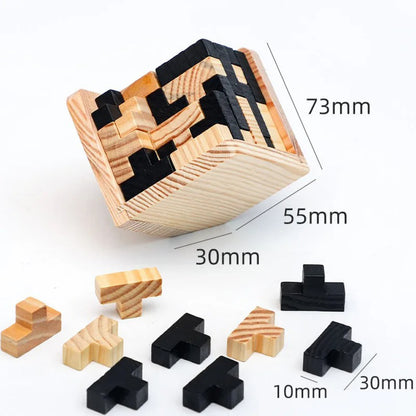 3D Wooden Cube Puzzle