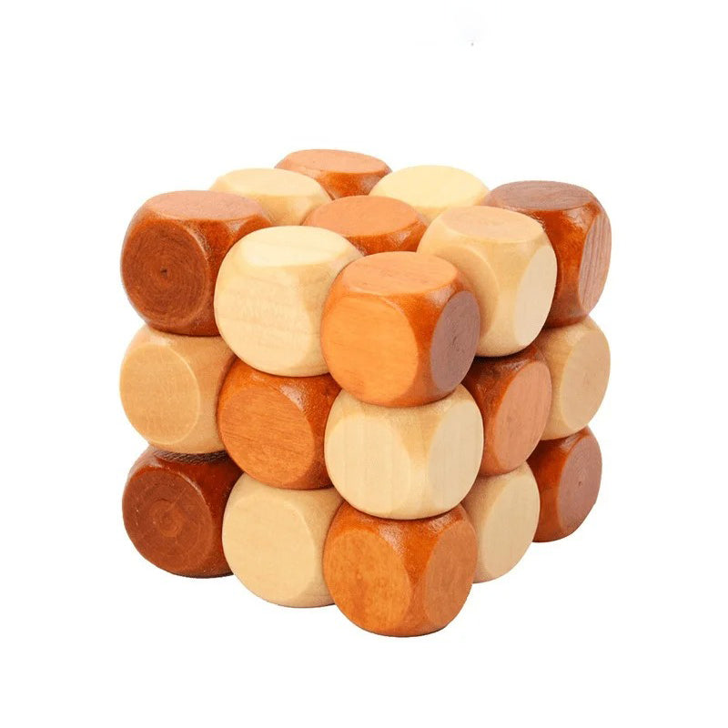 3D Wooden Cube Puzzle