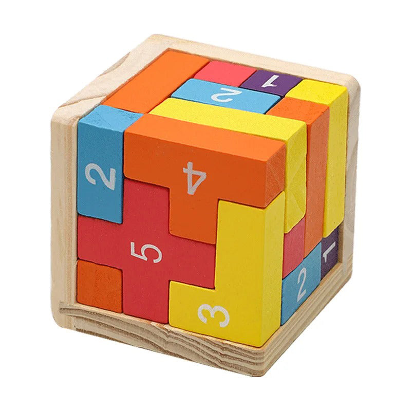 3D Wooden Cube Puzzle