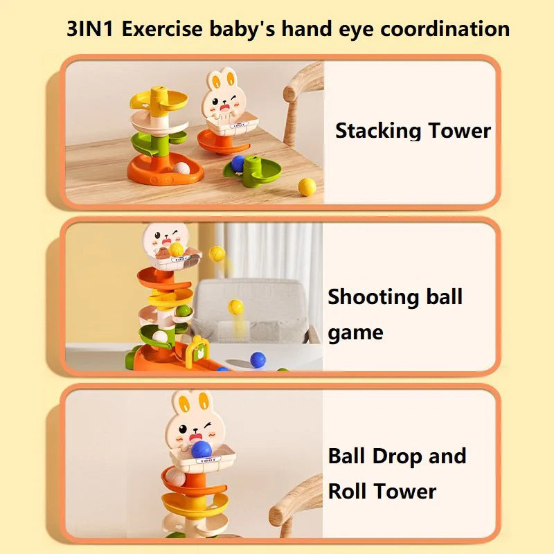 Montessori Ball Drop Stacking Toy for Toddlers