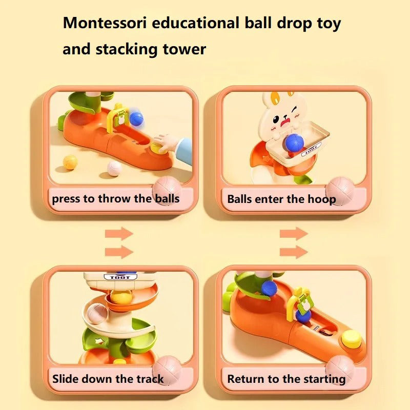 Montessori Ball Drop Stacking Toy for Toddlers