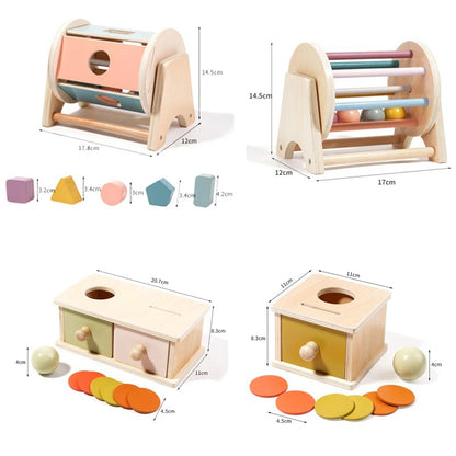 Montessori Wooden Coin & Ball Drop Box Toy