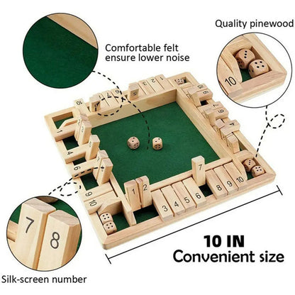 Shut The Box Wooden Dice Game