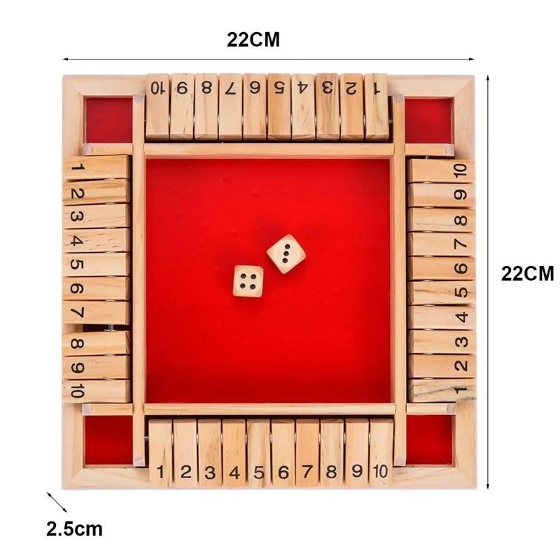 Shut The Box Wooden Dice Game