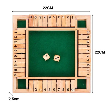 Shut The Box Wooden Dice Game